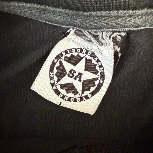 Vintage Strong Arm Mens T-Shirt Size L  Black Short Sleeve - Picture 3 of 7